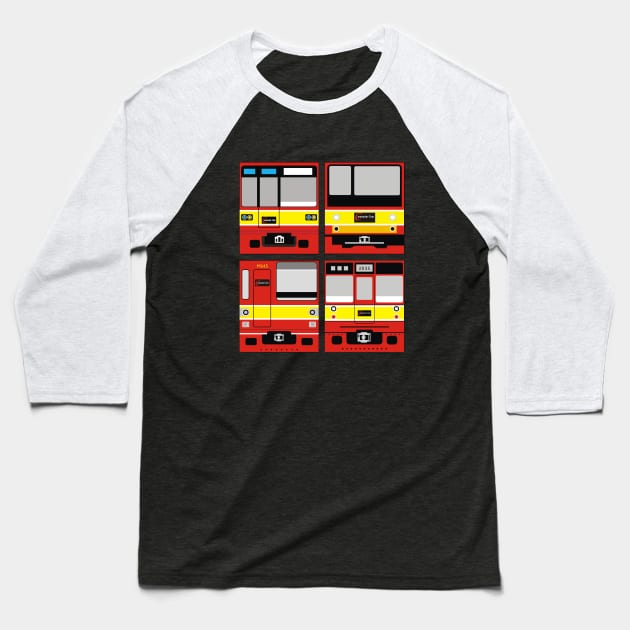 4 Jadebotabek Commuter Line Train Baseball T-Shirt by Indotees